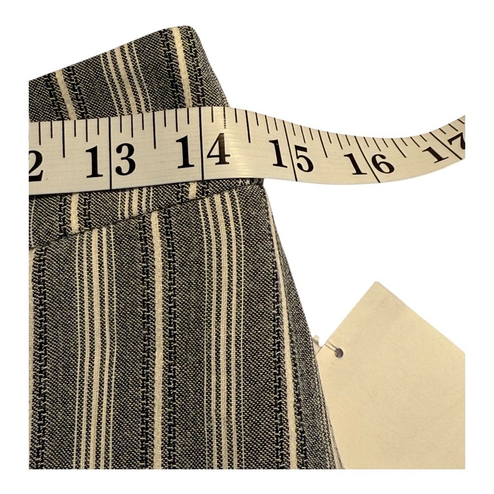 Topshop Striped Wide Leg Pants‎ Career Casual Trousers Gray White Size 2 NWT - Picture 4 of 6